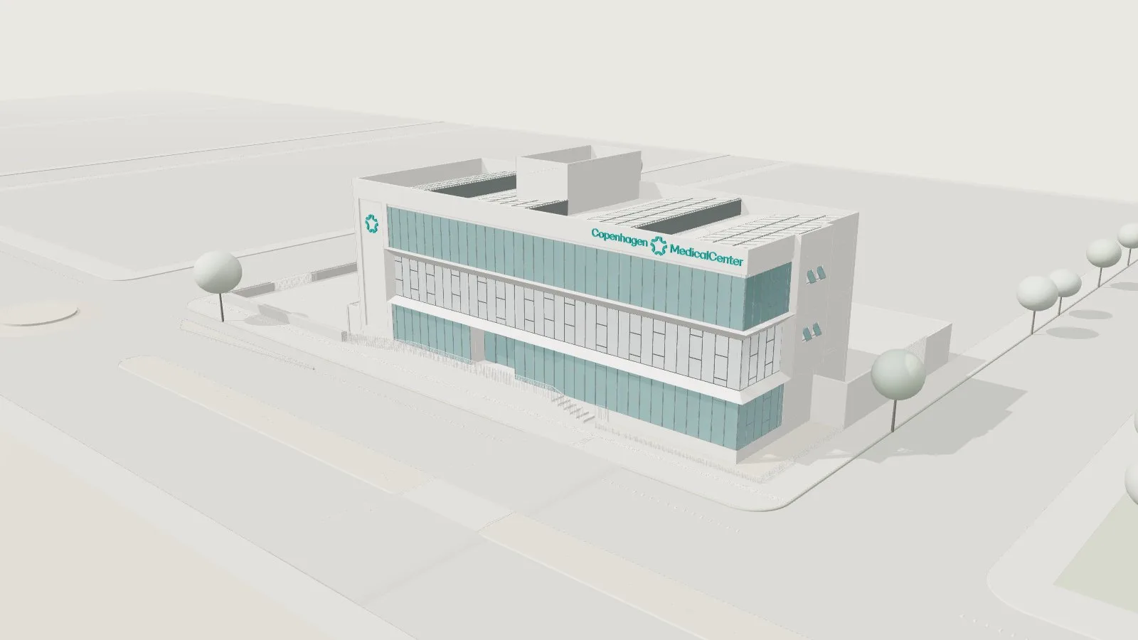 Maquete 3D do Copenhagen Medical Center